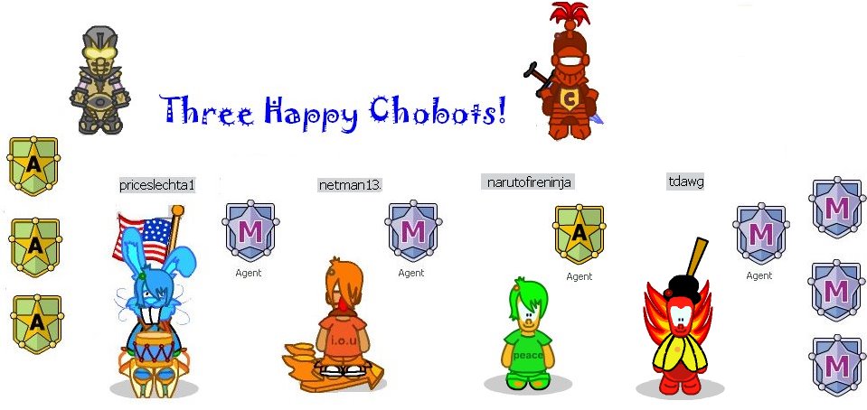 Three Happy Chobots!