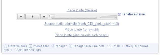 Google Reader - Flux avec fichiers joints Google Reader - Flux avec fichiers joints