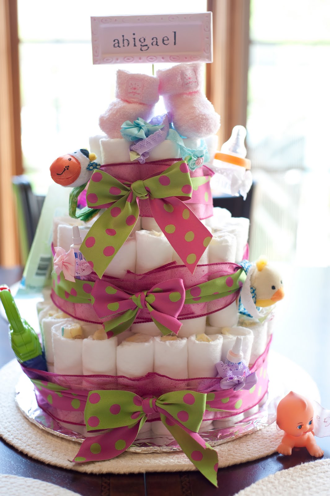 Willowbend Photography Highland IL Baby Shower Ideas, Diaper Cake & Fun