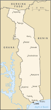 MAP OF TOGO