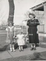 My Mom, older sister, and me in the middle -circa 1953 or 1954