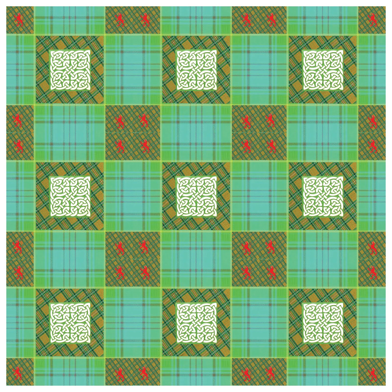 Irish Plaid Quilt Block Pattern