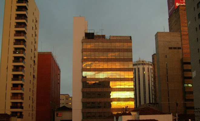 Reflexo do por do sol