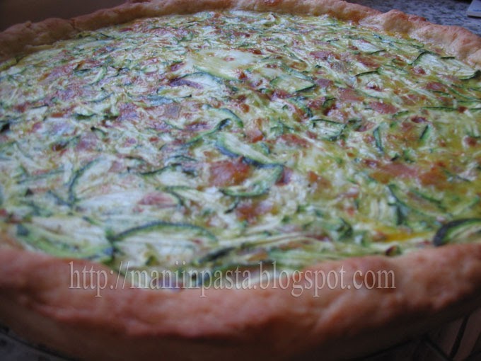 mani in pasta quiche di zucchine e prosciutto con frolla light