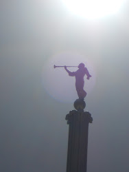 Moroni on top of Provo Temple