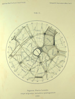 Schiaparelli map of Mars, based on 1888 observations, image from peacay's photostream, Flickr.