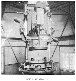 The altazimuth telescope designed by George Biddell Airy, from E. Walter Maunder's 'The Royal Observatory, Greenwich: a Glance at its History and Work' (1900).
