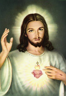 Christian image of Jesus sacred heart blessing