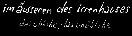 im äusseren des irrenhauses