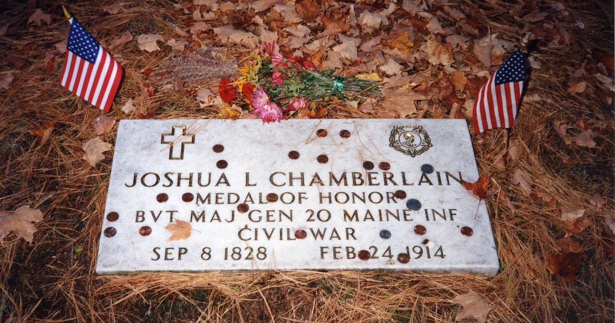 Pine Grove Cemetery of Brunswick, Maine Joshua L. Chamberlain Pine