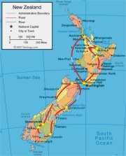 Route Around New Zealand