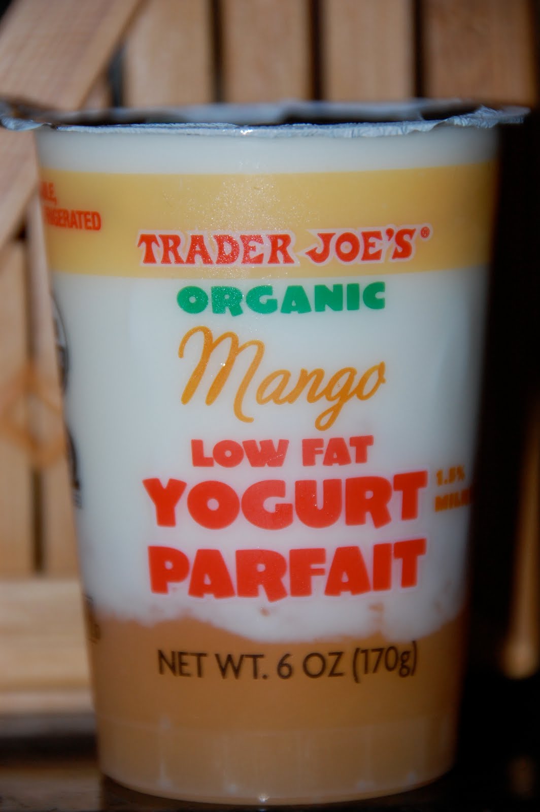What my kids are eating Trader Joe's mango yogurt parfait