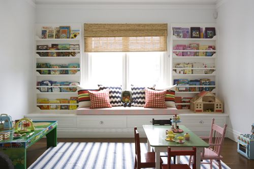 Window Seat With Shelves