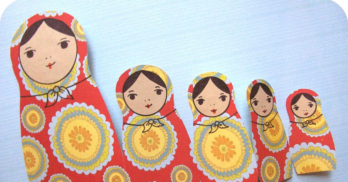zakka life Craft Project Russian Nesting Doll Card