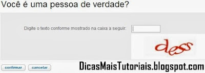 Digite a palavra e confirme