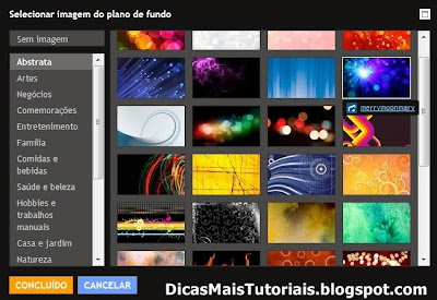 Escolha as cores