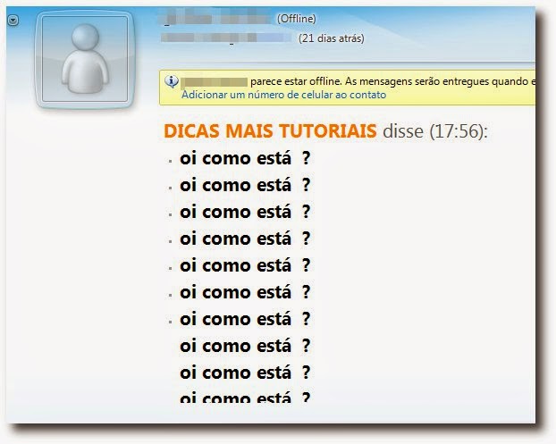 Tipo de flood no MSN