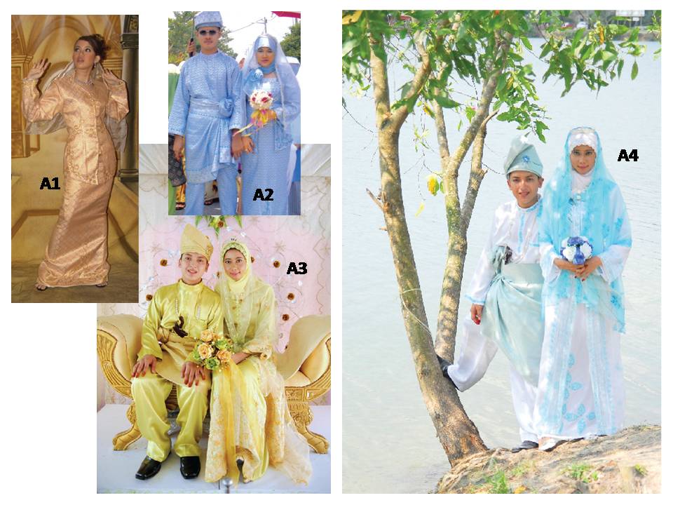 pakaian pengantin bercadar 