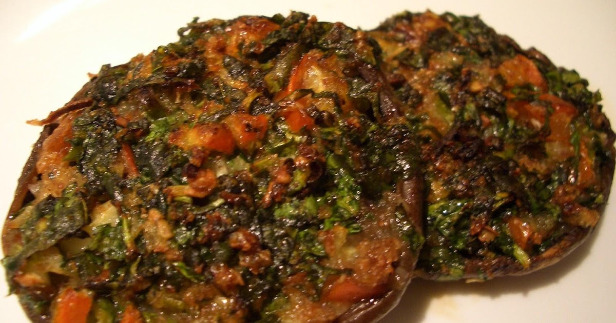 Bav's Kitchen Spicy Stuffed Portobello Mushrooms (Indian Style)