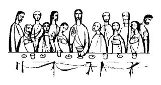 Jesus Christ and his twelve apostles in the Last Supper coloring page download free Christian cliparts(clip arts) and bible coloring pages for kids and children