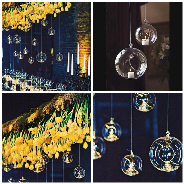 All Gussied Up Hanging Glass Votive Holders