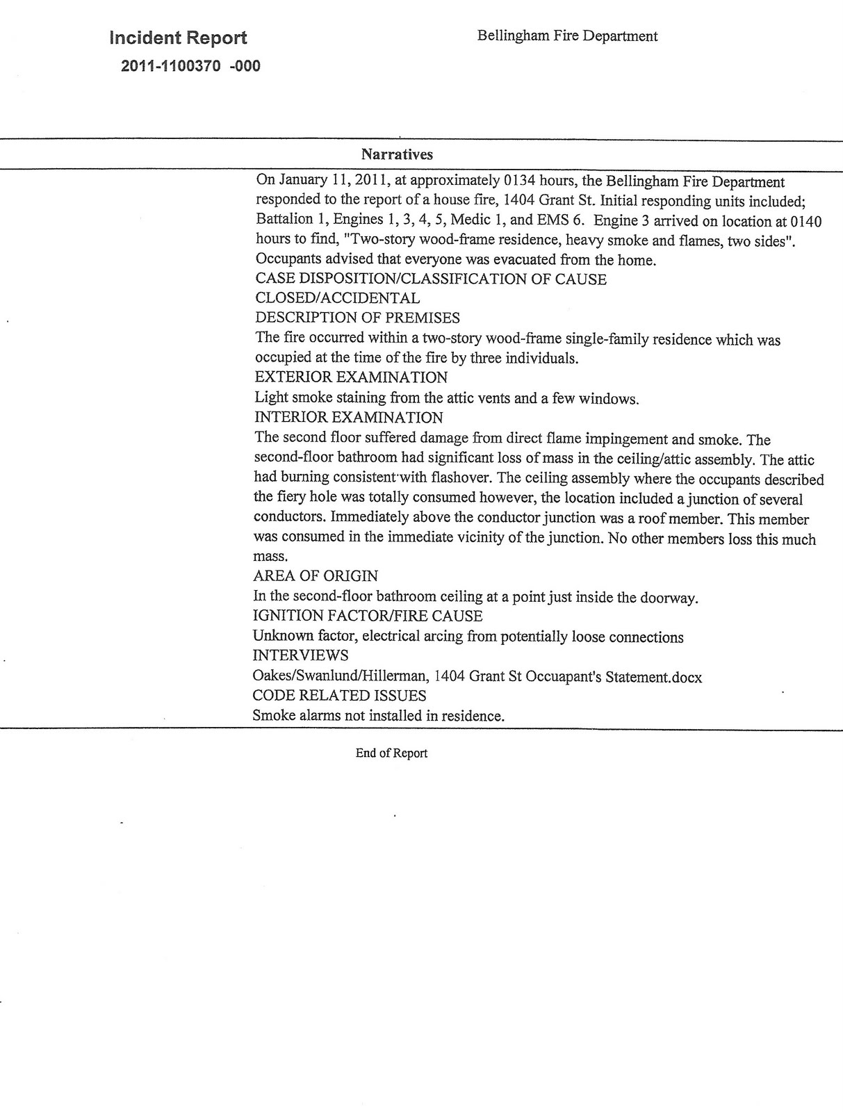 twilight zoning in bellingham fire marshall reports on york fires york incident report