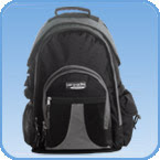 AirPack Back Packs come in small, medium and large sizes. Air packs have a special air filled lumbar cushion which fits into the small of your back. This transfers the load from your shoulders to your lower back.