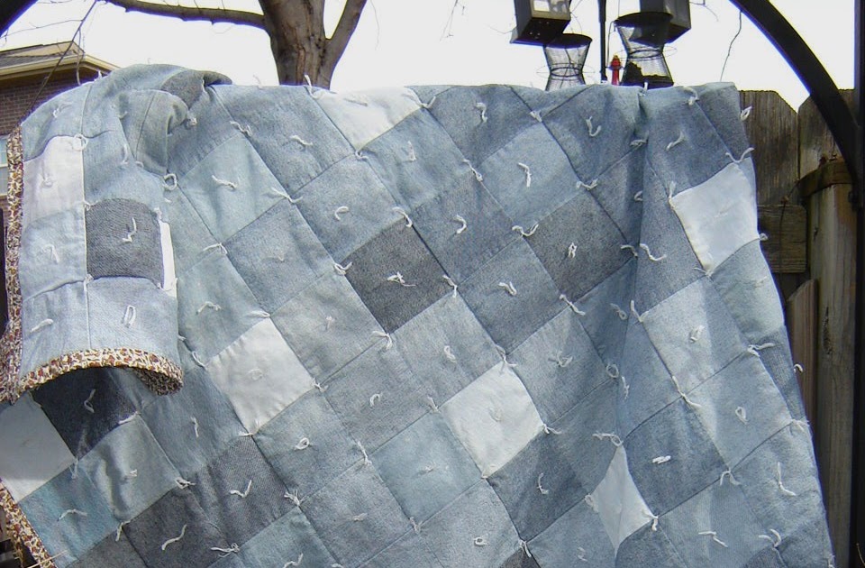 Sixpence Blue Moon Recycled Jeans Picnic Blanket For Bella