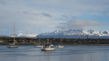 Sailboats in Ushuaia bay