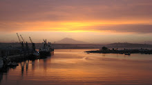 Beautiful sunrise the morning we arrived at Puerto Montt.