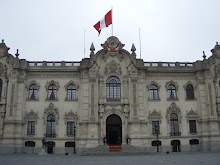 The Presidential Palace in the Plaza Mayor in Lima.