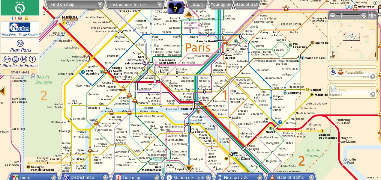Plan Interactif Paris Transport