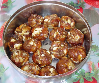 حلوى التمر باللوز و الكاجو على الطريقة الهندية Khajur+paak-12