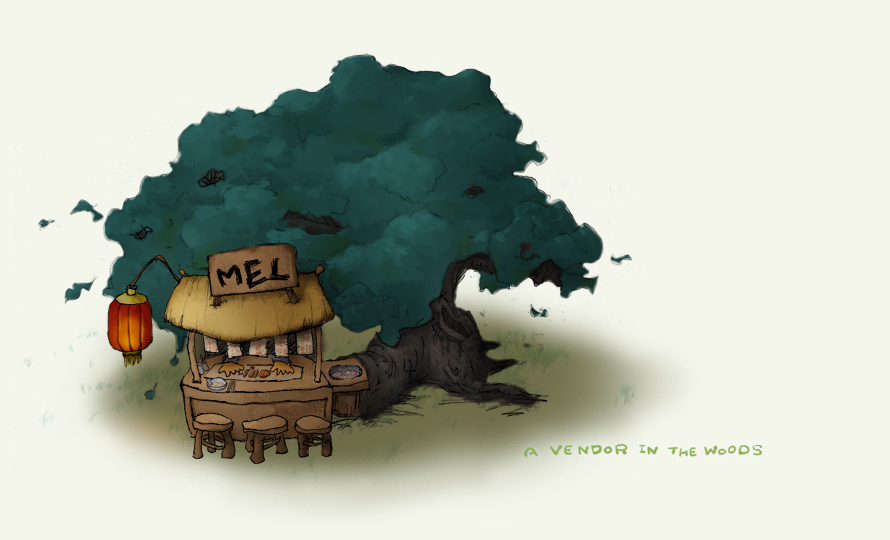 A Vendor In The Woods