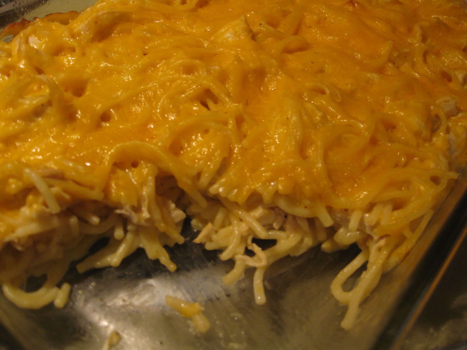 Nana's Recipe Box Cheddar Chicken Spaghetti