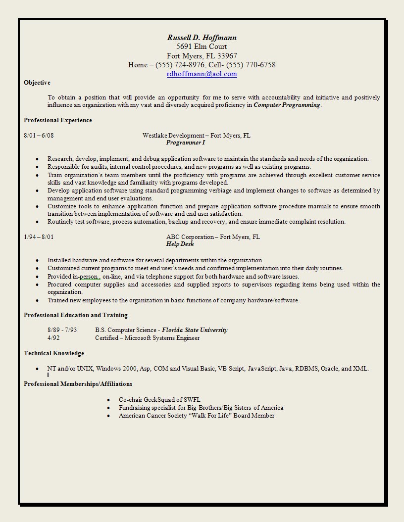 it objective statement for resume