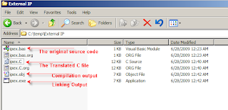 Final File list after compile and link