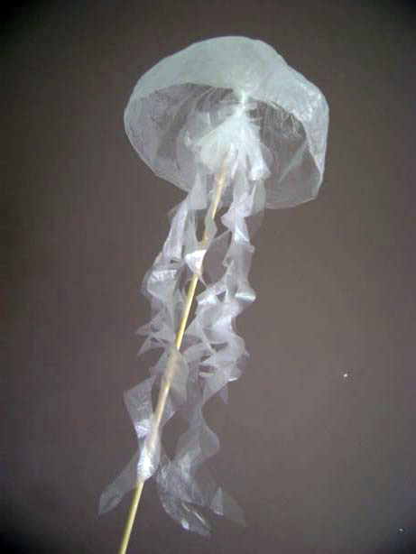 jellyfish plastic bag own medusa tutorial crafts jelly fish diy sea aquarium mar making haus paper casa puppet hacer con