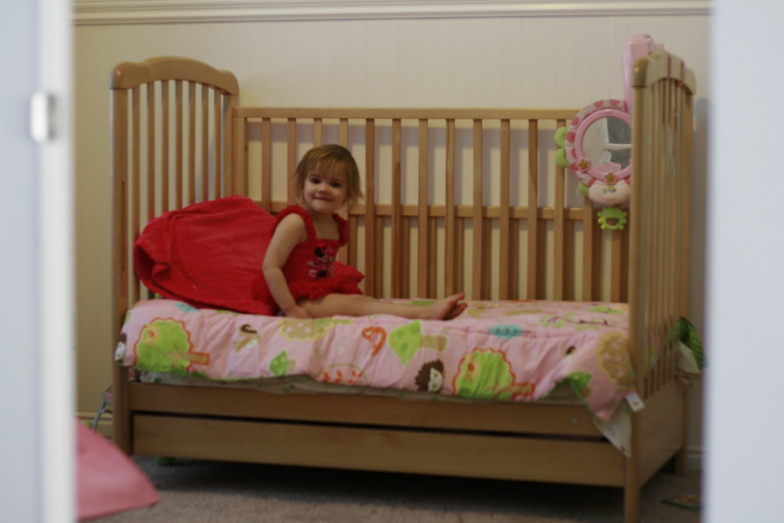 Mama Tinkerbell Big Girl Bed Even Though She Has Resisted It And Been Very Content To Stay In Her Crib We Decided Was Time For Junie Have A Big Girl Bed