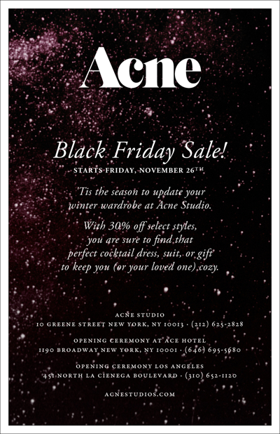 acne black friday sale
