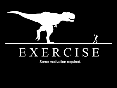diet motivation poster. Being chased by a t-rex