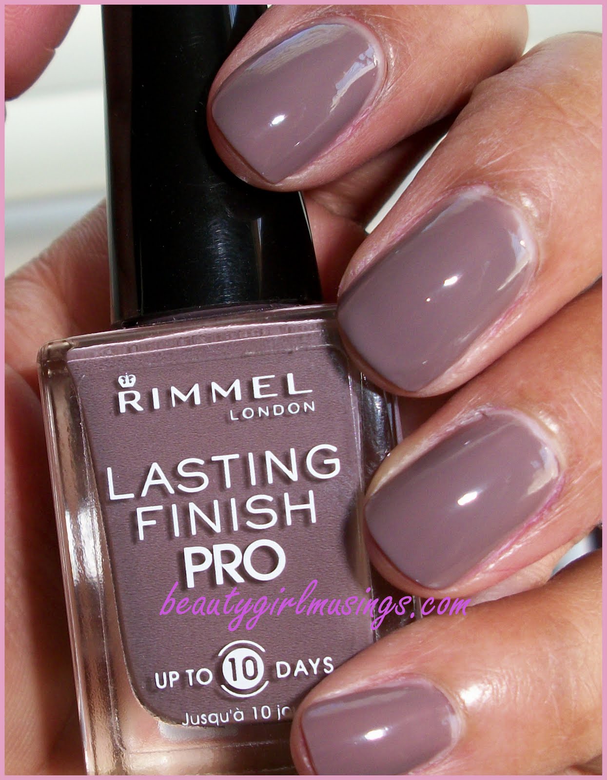beauty girl musings nail color of the week Rimmel London Steel Grey