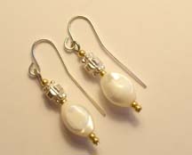 SS White Shell Earrings (gift for my Niece Sara)
