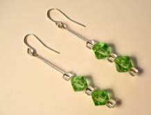 SS Light Green Earrings $20.00