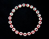 7" Heart Bead Bracelet $10.00