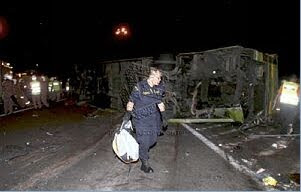 (Gambar) Bas Rombongan Terbabas: Tujuh Maut, 39 Cedera