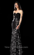 Strapless Jersey Sleek Sequin Evening Dress Item 5261