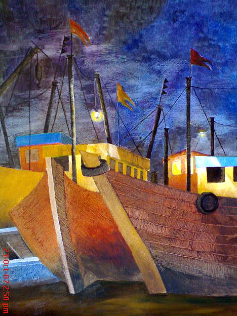 beached at night