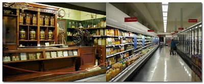 old and new shops