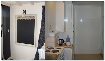 blackboard and whiteboard